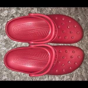 Red crocs